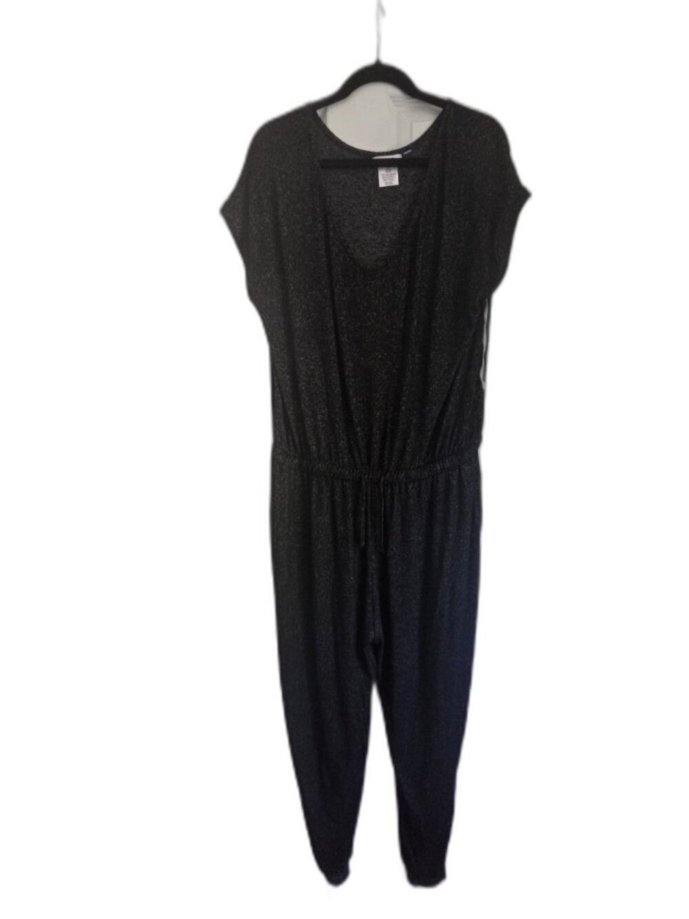 Serra Heathered Grey Short Sleeve Jogger Jumpsuit XL NWOT Super Soft
